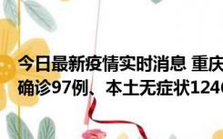 今日最新疫情实时消息 重庆：11月14日0-18时，新增本土确诊97例、本土无症状1246例