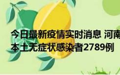 今日最新疫情实时消息 河南昨日新增本土确诊病例225例，本土无症状感染者2789例