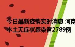 今日最新疫情实时消息 河南昨日新增本土确诊病例225例，本土无症状感染者2789例