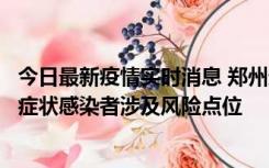 今日最新疫情实时消息 郑州通报新增新冠肺炎确诊病例和无症状感染者涉及风险点位