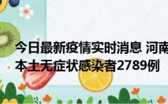 今日最新疫情实时消息 河南昨日新增本土确诊病例225例，本土无症状感染者2789例