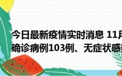 今日最新疫情实时消息 11月13日0—18时，重庆新增本土确诊病例103例、无症状感染者961例