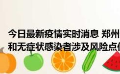 今日最新疫情实时消息 郑州通报关于新增新冠肺炎确诊病例和无症状感染者涉及风险点位