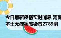 今日最新疫情实时消息 河南昨日新增本土确诊病例225例，本土无症状感染者2789例