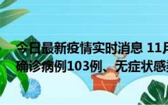 今日最新疫情实时消息 11月13日0—18时，重庆新增本土确诊病例103例、无症状感染者961例