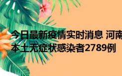 今日最新疫情实时消息 河南昨日新增本土确诊病例225例，本土无症状感染者2789例