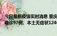 今日最新疫情实时消息 重庆：11月14日0-18时，新增本土确诊97例、本土无症状1246例