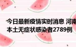 今日最新疫情实时消息 河南昨日新增本土确诊病例225例，本土无症状感染者2789例