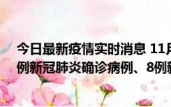 今日最新疫情实时消息 11月14日0-20时，浙江宁波新增2例新冠肺炎确诊病例、8例新冠肺炎无症状感染者