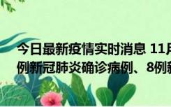 今日最新疫情实时消息 11月14日0-20时，浙江宁波新增2例新冠肺炎确诊病例、8例新冠肺炎无症状感染者