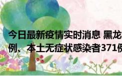 今日最新疫情实时消息 黑龙江11月14日新增本土确诊病例5例、本土无症状感染者371例