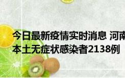 今日最新疫情实时消息 河南昨日新增本土确诊病例149例、本土无症状感染者2138例