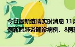 今日最新疫情实时消息 11月14日0-20时，浙江宁波新增2例新冠肺炎确诊病例、8例新冠肺炎无症状感染者