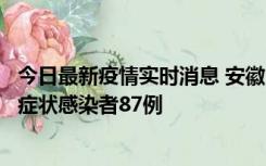 今日最新疫情实时消息 安徽11月14日新增确诊病例3例、无症状感染者87例