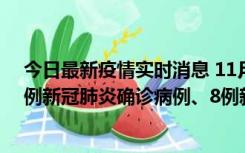 今日最新疫情实时消息 11月14日0-20时，浙江宁波新增2例新冠肺炎确诊病例、8例新冠肺炎无症状感染者