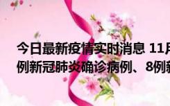 今日最新疫情实时消息 11月14日0-20时，浙江宁波新增2例新冠肺炎确诊病例、8例新冠肺炎无症状感染者