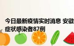 今日最新疫情实时消息 安徽11月14日新增确诊病例3例、无症状感染者87例