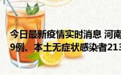 今日最新疫情实时消息 河南11月14日新增本土确诊病例149例、本土无症状感染者2138例