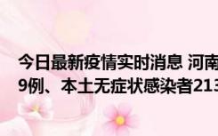 今日最新疫情实时消息 河南11月14日新增本土确诊病例149例、本土无症状感染者2138例