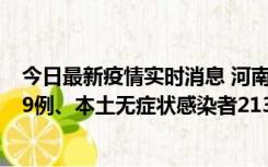 今日最新疫情实时消息 河南11月14日新增本土确诊病例149例、本土无症状感染者2138例