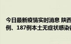 今日最新疫情实时消息 陕西11月14日新增40例本土确诊病例、187例本土无症状感染者