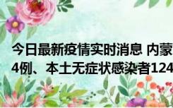 今日最新疫情实时消息 内蒙古11月14日新增本土确诊病例84例、本土无症状感染者1247例