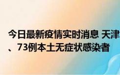 今日最新疫情实时消息 天津11月14日新增3例本土确诊病例、73例本土无症状感染者