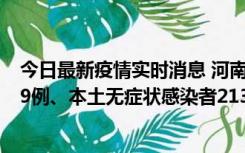 今日最新疫情实时消息 河南11月14日新增本土确诊病例149例、本土无症状感染者2138例