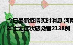 今日最新疫情实时消息 河南昨日新增本土确诊病例149例、本土无症状感染者2138例