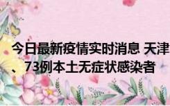 今日最新疫情实时消息 天津11月14日新增3例本土确诊病例、73例本土无症状感染者