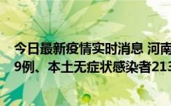 今日最新疫情实时消息 河南11月14日新增本土确诊病例149例、本土无症状感染者2138例