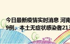 今日最新疫情实时消息 河南11月14日新增本土确诊病例149例、本土无症状感染者2138例