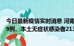 今日最新疫情实时消息 河南11月14日新增本土确诊病例149例、本土无症状感染者2138例