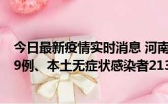 今日最新疫情实时消息 河南11月14日新增本土确诊病例149例、本土无症状感染者2138例