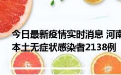 今日最新疫情实时消息 河南昨日新增本土确诊病例149例、本土无症状感染者2138例