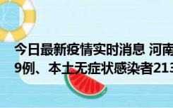 今日最新疫情实时消息 河南11月14日新增本土确诊病例149例、本土无症状感染者2138例