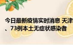 今日最新疫情实时消息 天津11月14日新增3例本土确诊病例、73例本土无症状感染者