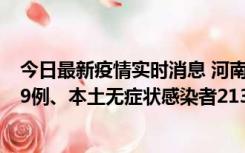 今日最新疫情实时消息 河南11月14日新增本土确诊病例149例、本土无症状感染者2138例