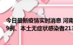 今日最新疫情实时消息 河南11月14日新增本土确诊病例149例、本土无症状感染者2138例