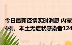 今日最新疫情实时消息 内蒙古11月14日新增本土确诊病例84例、本土无症状感染者1247例