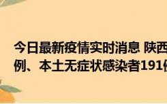 今日最新疫情实时消息 陕西11月15日新增本土确诊病例62例、本土无症状感染者191例