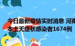 今日最新疫情实时消息 河南昨日新增本土确诊病例200例、本土无症状感染者1674例