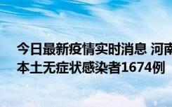 今日最新疫情实时消息 河南昨日新增本土确诊病例200例、本土无症状感染者1674例