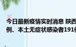 今日最新疫情实时消息 陕西11月15日新增本土确诊病例62例、本土无症状感染者191例