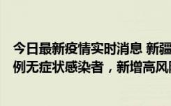 今日最新疫情实时消息 新疆喀什地区新增4例确诊病例、97例无症状感染者，新增高风险区4个