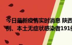 今日最新疫情实时消息 陕西11月15日新增本土确诊病例62例、本土无症状感染者191例