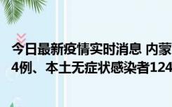 今日最新疫情实时消息 内蒙古11月14日新增本土确诊病例84例、本土无症状感染者1247例