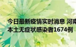 今日最新疫情实时消息 河南昨日新增本土确诊病例200例、本土无症状感染者1674例