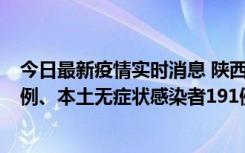 今日最新疫情实时消息 陕西11月15日新增本土确诊病例62例、本土无症状感染者191例