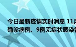 今日最新疫情实时消息 11月15日0-24时，宁波市新增5例确诊病例、9例无症状感染者，均为集中隔离点检出